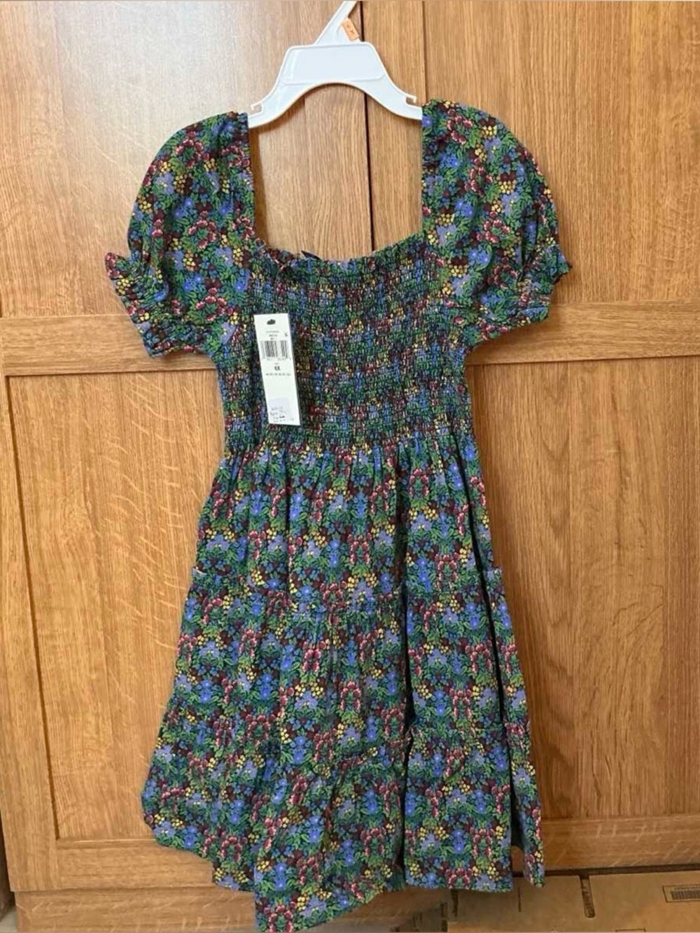 Ralph Lauren Girls Floral Smocked Cotton Jersey Dress - Picture 5 of 5